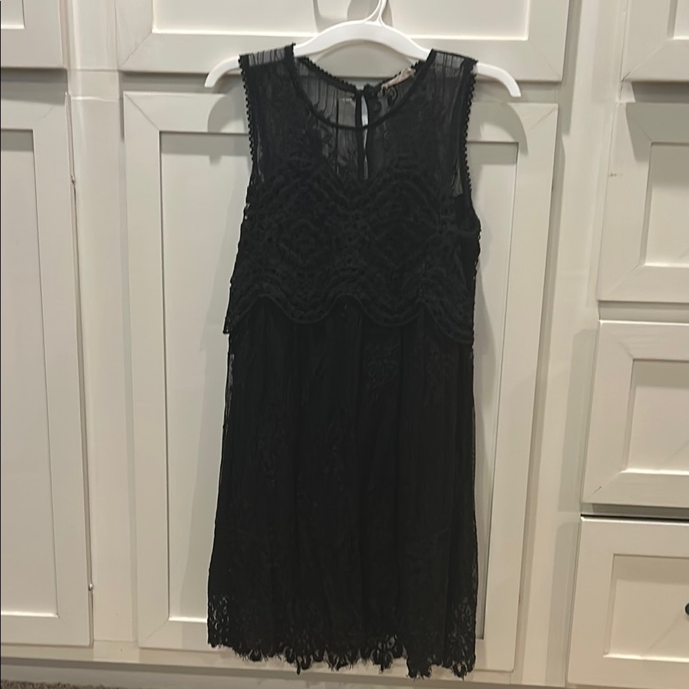 Altar'd State Black Sleeveless Mini Sundress